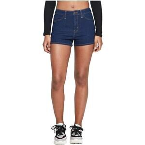 Wild Fable Womens Jean‎ Shorts 2 26R High Rise Denim Casual Stretch Dark Blue